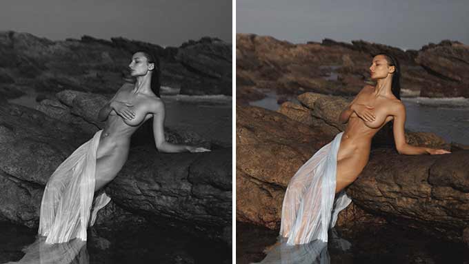Color vs black and white in nude photography — article by Buyanskyy